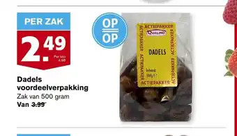 Hoogvliet Dadels voordeelverpakking 500 gram aanbieding