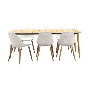 Leen Bakker Le sud tuinset bordeaux lot - off white/naturel - 7-delig aanbieding