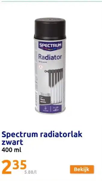 Action Spectrum radiatorlak zwart aanbieding