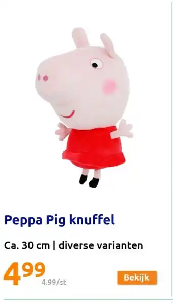 Action Peppa pig knuffel aanbieding