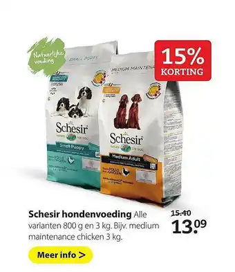 Boerenbond Schesir Hondenvoeding 15% Korting aanbieding