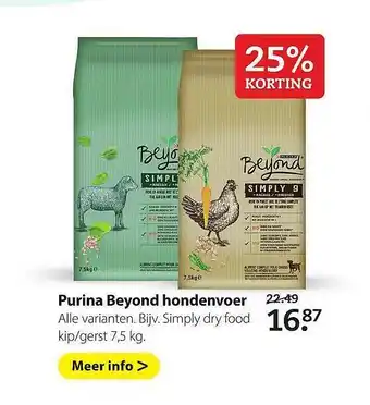 Boerenbond Purina Beyond Hondenvoer 25% Korting aanbieding