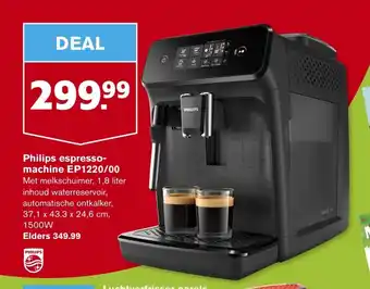 Hoogvliet Philips espresso-machine EP1220/00 aanbieding