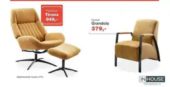 IN.HOUSE Fauteuil Grandola Of Fauteuil Tirona aanbieding