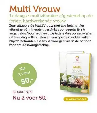 De Rode Pilaren Mutli Vrouw 1x Daagse Multivitamine Afgestemd Op De Jonge, Hardwerkende Vrouw aanbieding