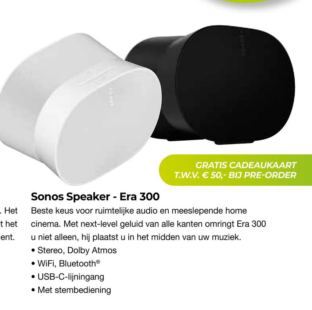 Sonos speaker era 300 aanbieding bij EP Beerepoot