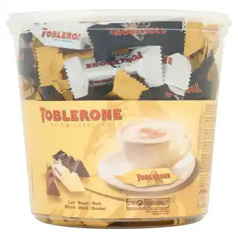 Jumbo Toblerone zwitserse chocolade mix emmer 904g aanbieding