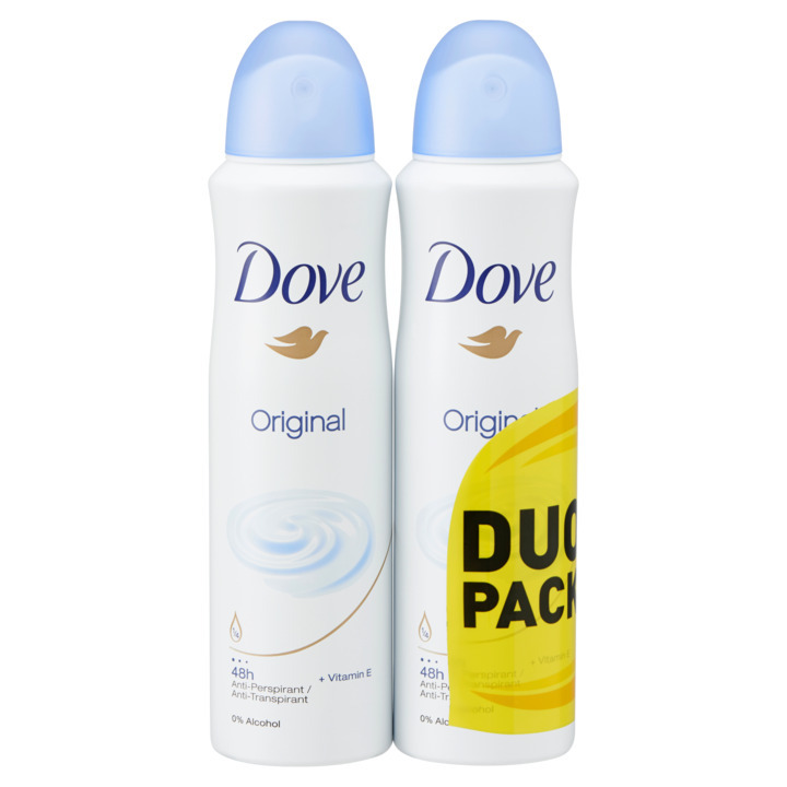 Dove deodorant spray women original 2 x 150ml aanbieding bij Jumbo