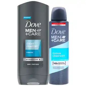 Jumbo Dove men+care douchegel en deodorant clean comfort aanbieding