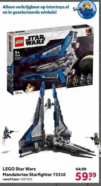 Intertoys Lego Star Wars Mandalorian Starfighter 75316 aanbieding