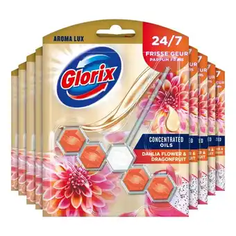 Jumbo Glorix aroma lux wc blok dahlia flower & dragonfruit 9 x 55g aanbieding