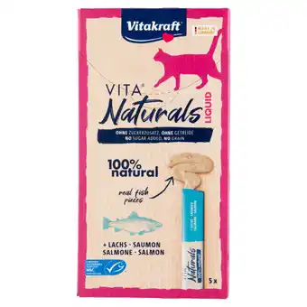 Jumbo Vitakraft vita naturals liquid salmon 5 x 15g aanbieding