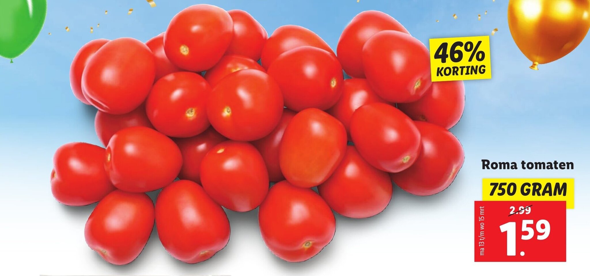 Roma tomaten 750g aanbieding bij Lidl