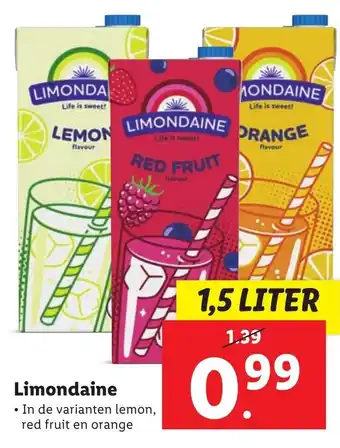 Lidl Limondaine 1,5L aanbieding