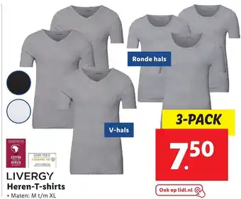 Lidl Livergy heren-t-shirts aanbieding