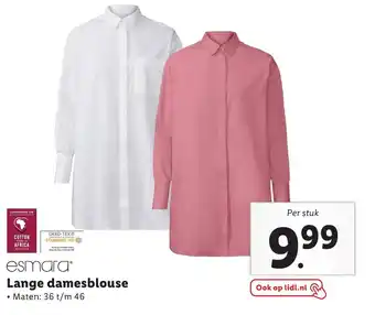 Lidl Esmara lange damesblouse aanbieding