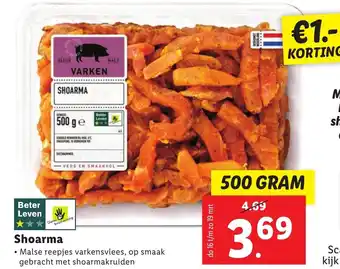 Lidl Shoarma 500g aanbieding