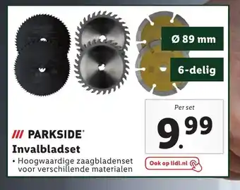 Lidl Parkside invalbladset aanbieding