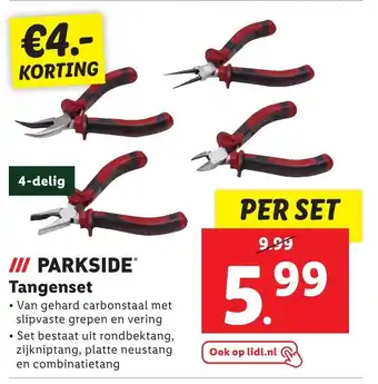 Lidl Parkside tangenset aanbieding