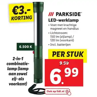 Lidl Parkside LED-werklamp aanbieding