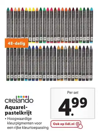 Lidl Crelando aquarel-pastelkrijt aanbieding