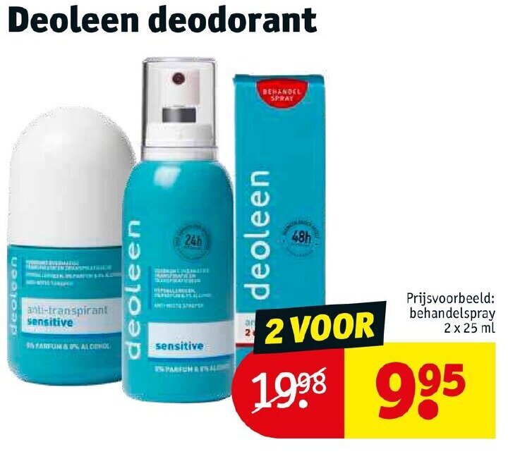 Deoleen deodorant aanbieding bij Kruidvat