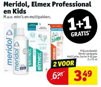 Kruidvat Meridol, elmex professional en kids aanbieding