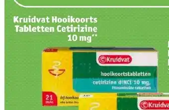 Kruidvat Hooikoorst Tabletten Cetirizine 10 mg** aanbieding