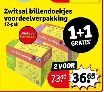 Kruidvat Zwitsal billendoekjes voordeelverpakking 12-pak aanbieding