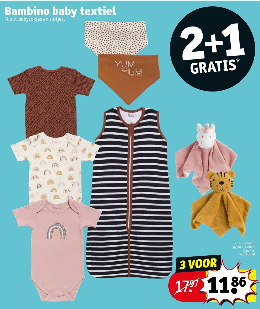 Bambino baby textiel aanbieding bij Kruidvat