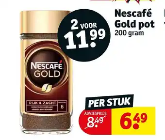 Kruidvat Nescafe Gold pot 200 gram aanbieding