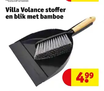 Kruidvat Villa Volance stoffer en blik met bamboe aanbieding