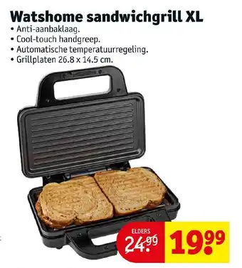 Kruidvat Watshome sandwichgrill XL aanbieding