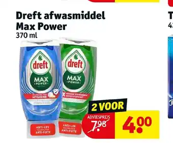 Kruidvat Dreft afwasmiddel Max Power 370 ml aanbieding