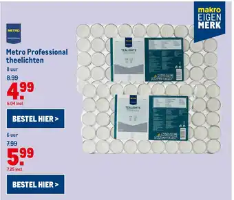 Makro Metro Professional theelichten 8 uur aanbieding