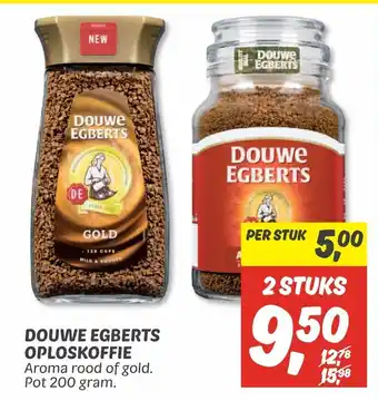 Dekamarkt Douwe egberts oploskoffie pot 200 gram 2 stuks aanbieding