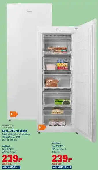 Makro Inventum Koelkast  KK1420 aanbieding