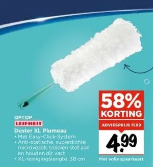 Vomar Voordeelmarkt Leifheit duster xl plumeau . aanbieding
