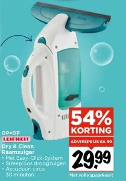 Vomar Voordeelmarkt Leifheit dry & clean raamzuiger aanbieding