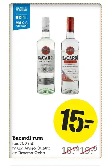 Coop Bacardi rum 700 ml aanbieding