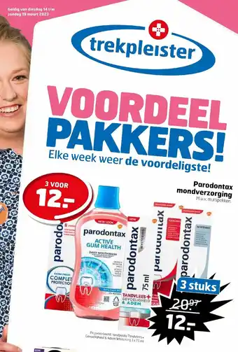 Trekpleister Parodontax mondverzorging 3 stuks aanbieding