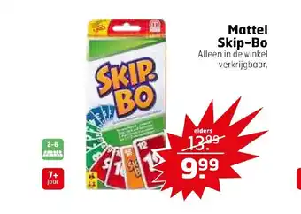 Trekpleister Mattel Skip-Bo aanbieding