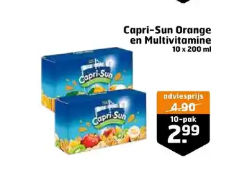 Trekpleister Capri-Sun Orange en Multivitamine 10 x 200 ml aanbieding