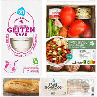 Albert Heijn Ah groentestoof geitenkaas verspakket aanbieding