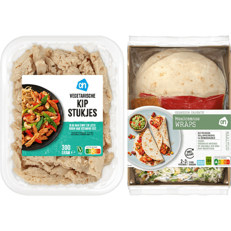 Ah verspakket mexicaanse wraps vega aanbieding bij Albert Heijn