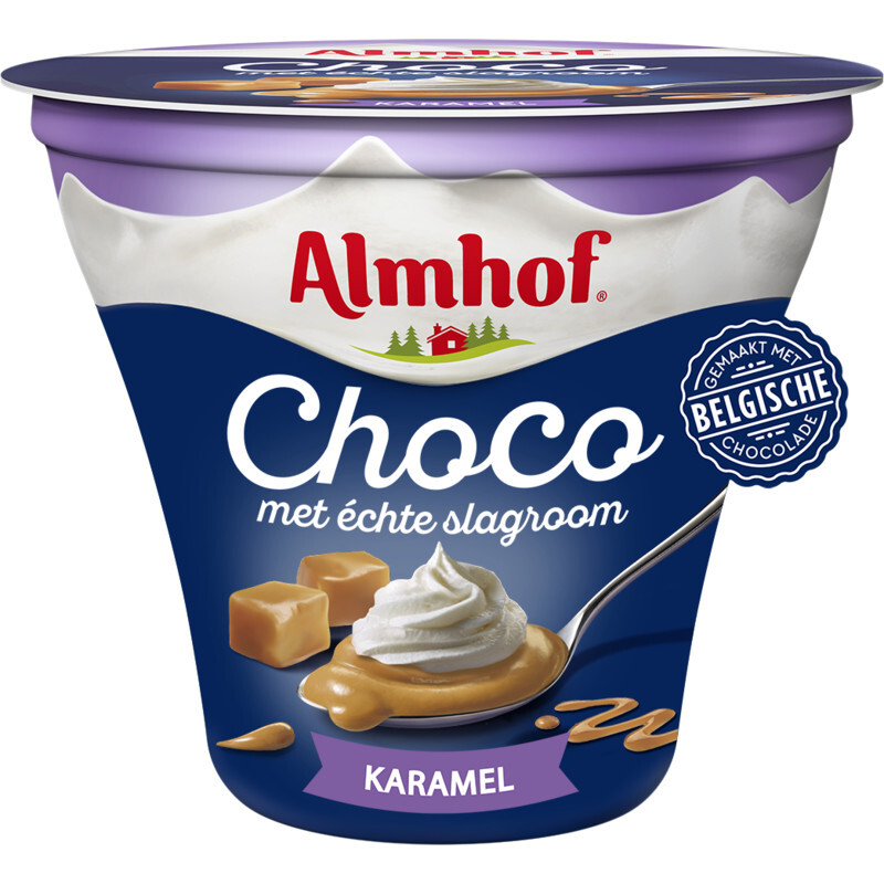 Albert Heijn Almhof choco met echte slagroom karamel aanbieding