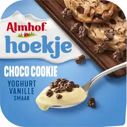 Albert Heijn Almhof hoekje choco cookie vanille yoghurt aanbieding