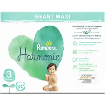 Albert Heijn Pampers harmonie luiers  maxi maat 3 aanbieding