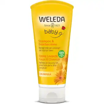 Albert Heijn Weleda baby calendula haar- en bodyshampoo aanbieding