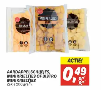 Dekamarkt Aardappelschijfjes, minikrieltjes of bistro minikrieltjes 200g aanbieding